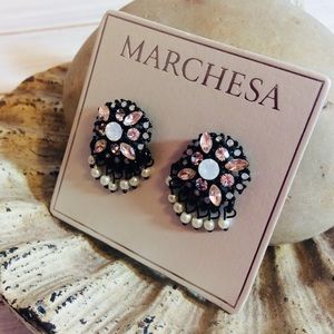 Marchesa Earrings with Faux Pearls